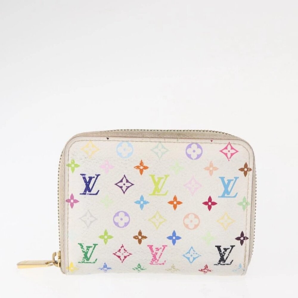 LOUIS VUITTON Zippy Coin Purse Multicles 4 Coin Purse 2 Set White Auth am9908 - Picture 2 of 15